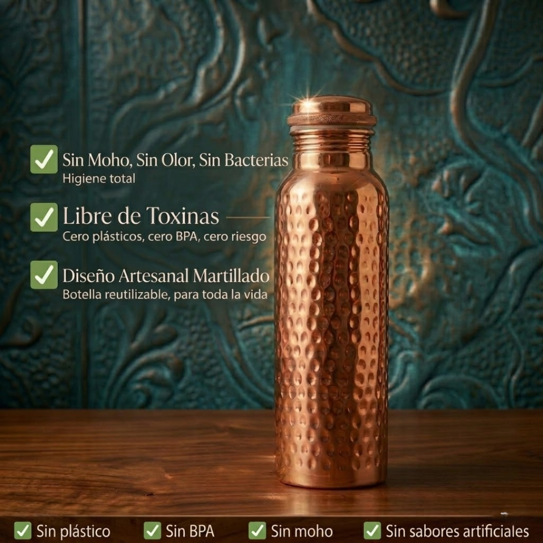 Botella Anti-Bacterias 800ml | Cero Microplásticos, Sin Moho, Sin BPA